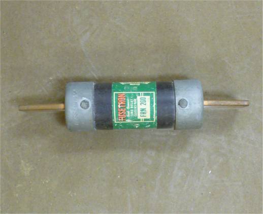 Click to see larger image - Bussman 200Amp Fusetron Class K5 Dual Element Time Delay Fuse FRN-200
